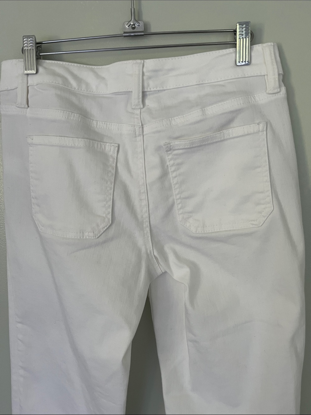 Talbots White Cropped Sailor Button Pants - Picture 6 of 7